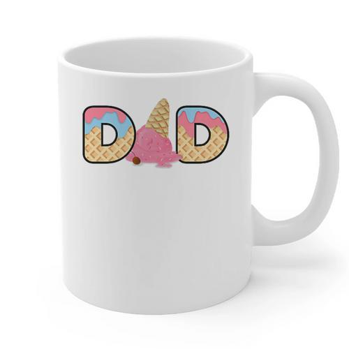 Ice Cream Dad 1st Birthday Matching Family Graphic Print Coffee Mug - Father's Day Fun