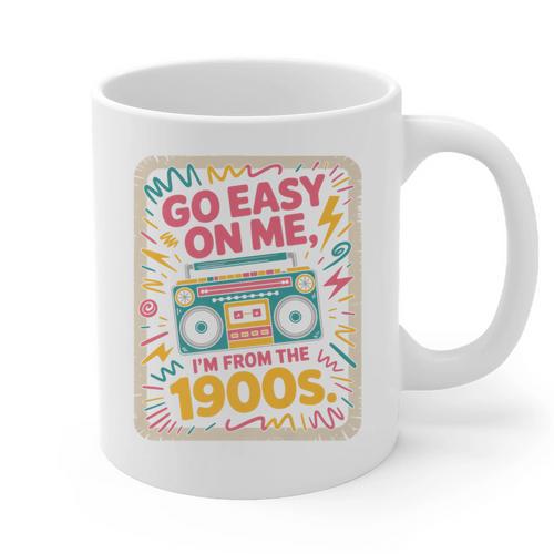 I'm From The 1900s 80s Millennial Boom Box Radio Premium Graphic Print Coffee Mug - Figerry