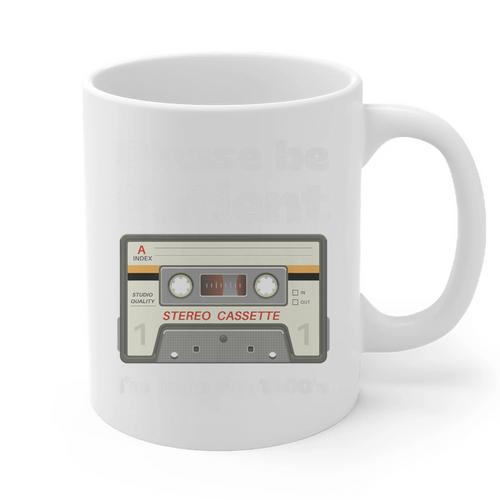 I'm From The 1900s Be Patient Retro Cassette Tape Premium Graphic Print Coffee Mug - Figerry
