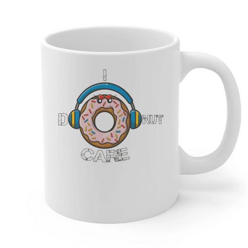Introvert Music Lover Donuts Sarcastic Graphic Print Coffee Mug - Raresse
