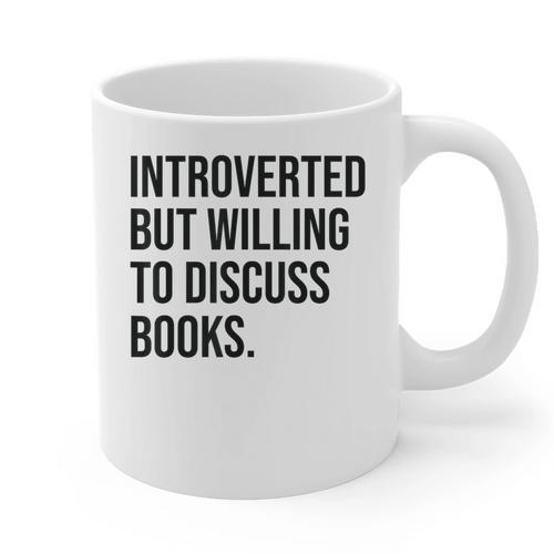 Introverted Bookworm Books Introvert Graphic Print Coffee Mug - Raresse
