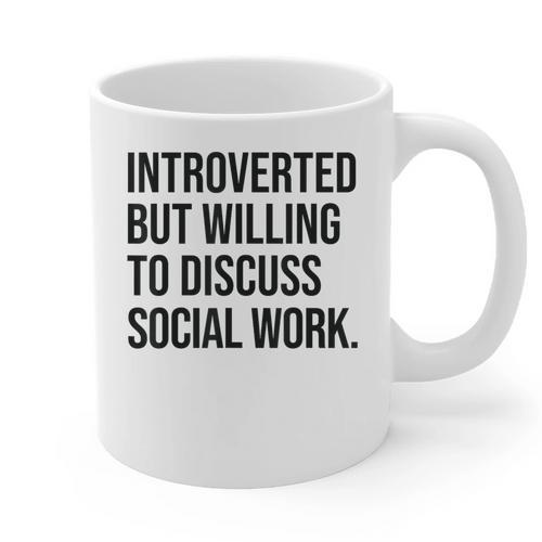 Introverted Caseworker Social Work Introvert Graphic Print Coffee Mug - Raresse