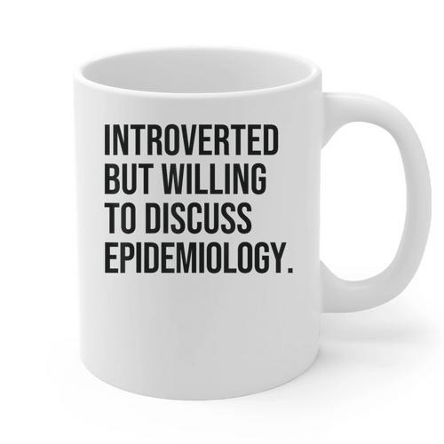 Introverted Epidemiologist Epidemiology Introvert Graphic Print Coffee Mug - Raresse