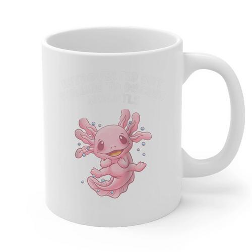 Introverted But Willing To Discuss Axolotl Salamander Raglan Baseball Tee Graphic Print Coffee Mug - Raresse