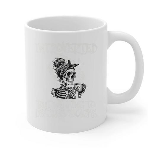Introverted But Willing To Discuss Snacks Coffee Premium Graphic Print Coffee Mug - Raresse