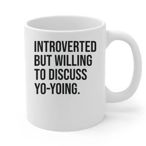 Introverted Yoyo Toy Player Yo-Yo Introvert Graphic Print Coffee Mug - Raresse