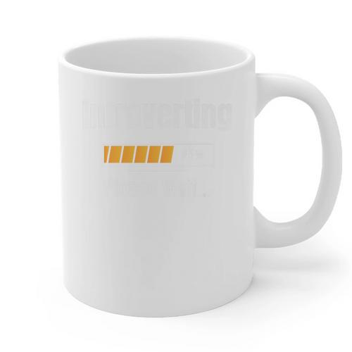 Introverting Please Wait Humor Sarcastic Geek Gamer Jokes Premium Graphic Print Coffee Mug - Raresse