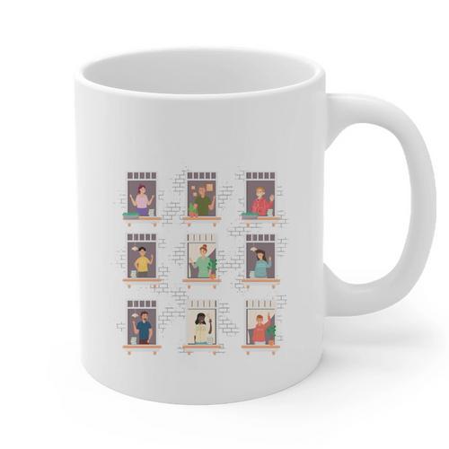 Introverts Unite Sarcastic Joke Humor Sarcasm Graphic Print Coffee Mug - Raresse