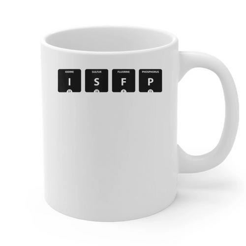 ISFP Adventurer Personality Type Periodic Table Introvert Graphic Print Coffee Mug - Raresse
