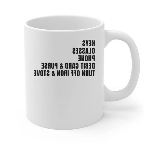 Keys Glasses Phone Debit Card For Memory-Less Friends Mirror Graphic Print Coffee Mug - Easessy