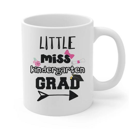 Kids Kindergarten Graduation Shirt Girls Daughter Granddaughter Graphic Print Coffee Mug - Best Gift Smart
