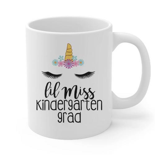Kids Lil Miss Kindergarten Grad Shirt Graduation Shirts 2018 Graphic Print Coffee Mug - Best Gift Smart