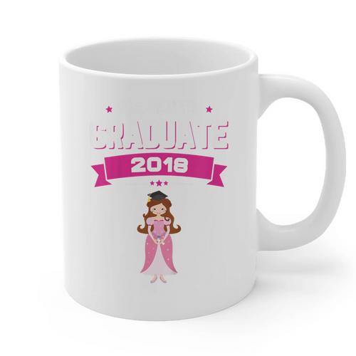 Kids Princess Girl Preschool Graduate 2018 Graduation Pre-K Graphic Print Coffee Mug - Best Gift Smart