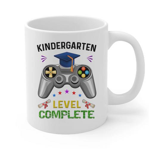 Kindergarten Level Complete Graduation Class 2023 Gamer Kids Graphic Print Coffee Mug - Best Gift Smart