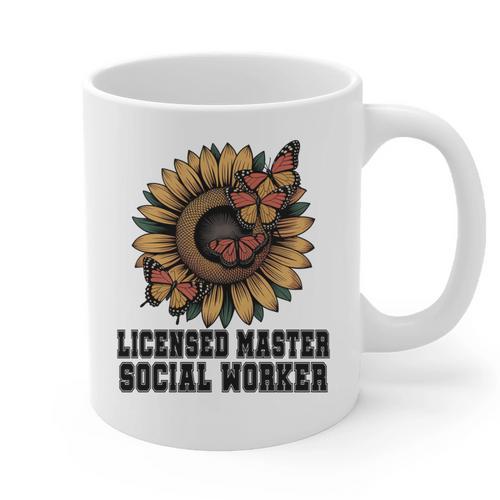 Licensed Masters Social Work Worker LMSW Graduation 2026 Graphic Print Coffee Mug - Best Gift Smart