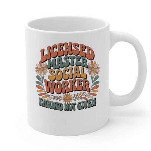 Licensed Social Worker Masters MSW LMSW Graduation 2026 Premium Tri-Blend Graphic Print Coffee Mug - Best Gift Smart