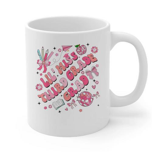 Lil Miss Third 3rd Grade Grad Graduation Last Day Girls Kid Graphic Print Coffee Mug - Best Gift Smart