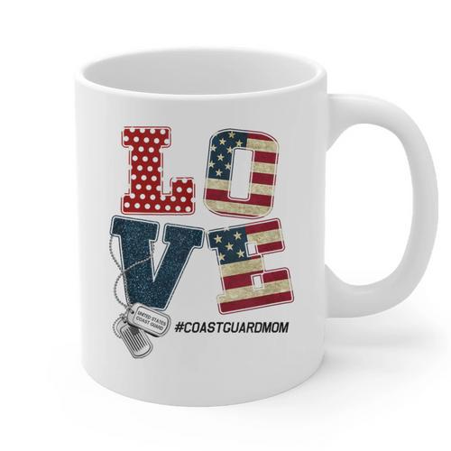 Love Coast Guard Mom Proud Coast Guard Graduation Mom Graphic Print Coffee Mug - Best Gift Smart