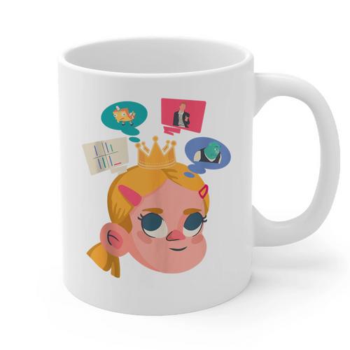Meme Queen In Silence Introvert Anti People Antisocial Quiet Graphic Print Coffee Mug - Raresse