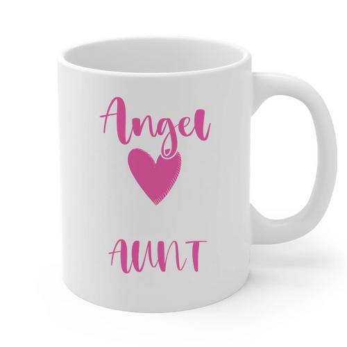 Memory Of My Aunt I Was Her Angel Now She Is Mine Heaven Graphic Print Coffee Mug - Easessy