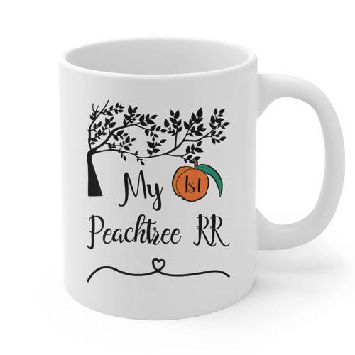 Memory Keepsake Of Your First Peachtree 10K RR Graphic Print Coffee Mug - Easessy