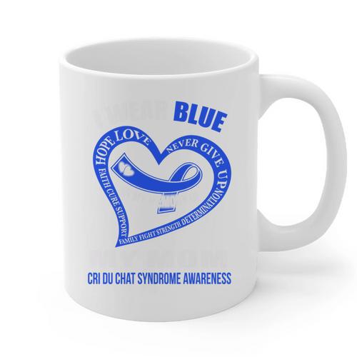 In My Memory Of My Mom CRI DU CHAT SYNDROME AWARENESS Graphic Print Coffee Mug - Easessy