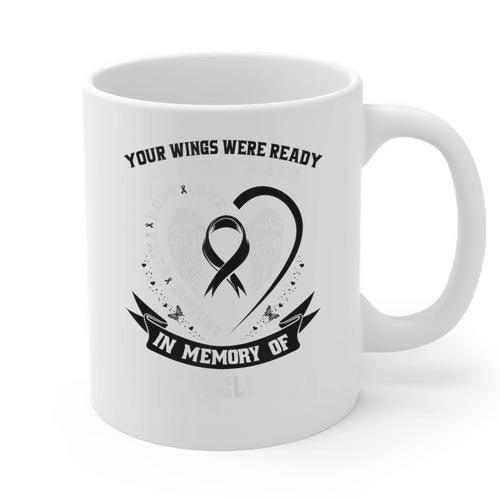 In Memory Of Uncle Melanoma Cancer Awareness Memorial Graphic Print Coffee Mug - Easessy