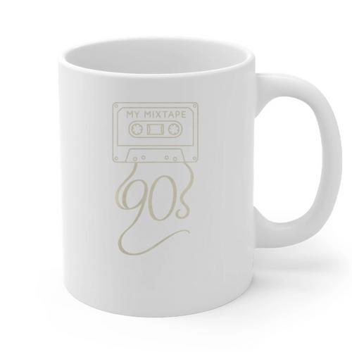 My Mixtape 90s – Retro Cassette Tape Nostalgia Premium Tri-Blend Graphic Print Coffee Mug - Figerry