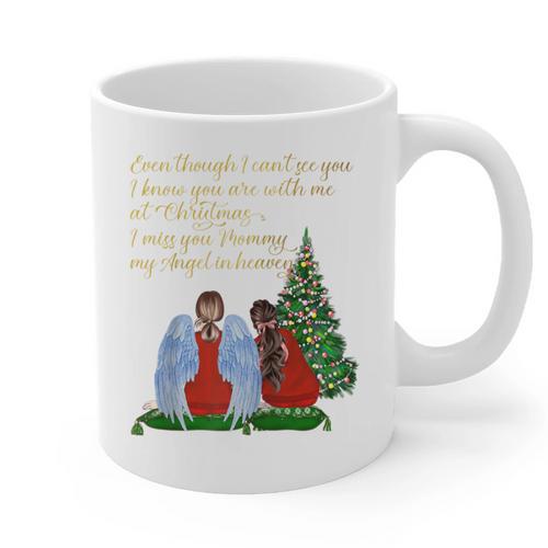 My Mom My Angel In Loving Memory Of My Mom Mommy's Girl Raglan Baseball Tee Graphic Print Coffee Mug - Easessy