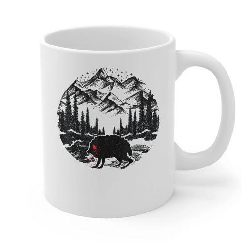 Monster Squonk In Forest Folklore Cryptid Introvert Graphic Print Coffee Mug - Raresse