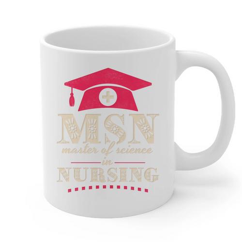 Msn Master Of Science In Nursing College Graduation Premium Tri-Blend Graphic Print Coffee Mug - Best Gift Smart