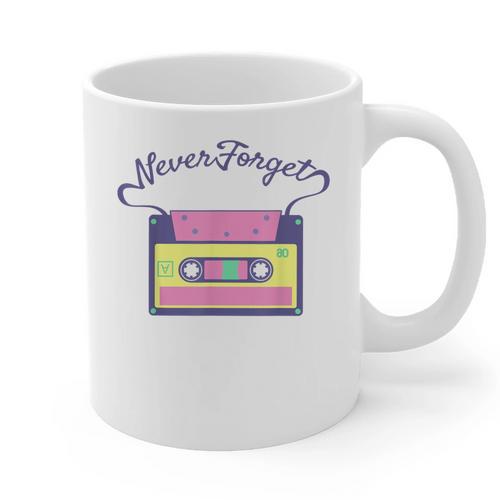Nostalgia 1980s 80s 90s Costume Party Never Forget Graphic Print Coffee Mug - Figerry