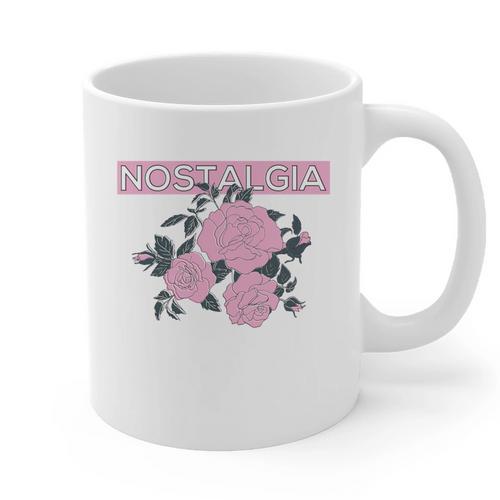 Nostalgia 80s 90s Retro Style Graphics Rose Pink Flower Graphic Print Coffee Mug - Figerry
