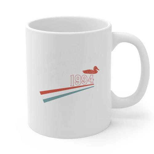 Nostalgia 90s Duck Goose Premium Tri-Blend Graphic Print Coffee Mug - Figerry