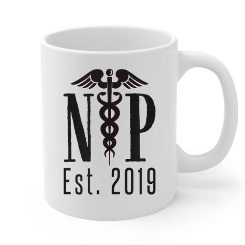 Nurse Practitioner Graduation NP Est 2019 Shirt Graphic Print Coffee Mug - Best Gift Smart
