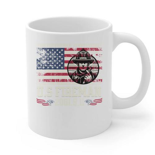 In Order To Remember 911 In Memory And Honor Of Firefighters Graphic Print Coffee Mug - Easessy