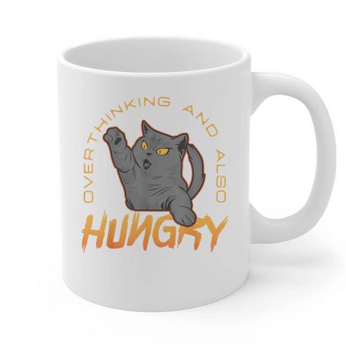 Overthinking And Also Hungry Introverted Overthinker Graphic Print Coffee Mug - Raresse