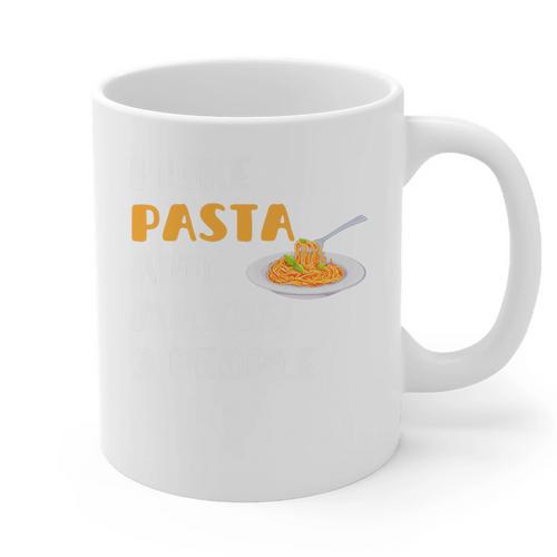 I Like Pasta And Maybe 3 People Introvert Foodie Premium Graphic Print Coffee Mug - Raresse