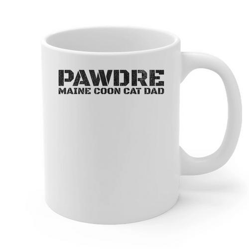 PAWDRE Maine Coon Cat Dad Feline Father Cat Dad Graphic Print Coffee Mug - Father's Day Fun