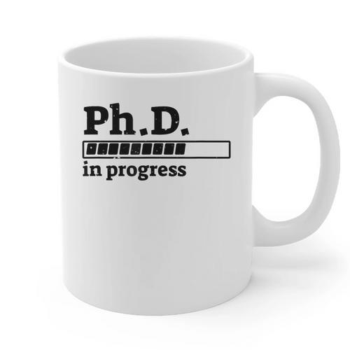 PhD In Progress Graduation Progress Bar Shirt Graphic Print Coffee Mug - Best Gift Smart