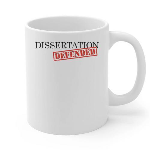 PhD Thesis Defense Graphic Doctoral Graduation Graphic Print Coffee Mug - Best Gift Smart
