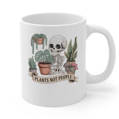 Plant Introvert Gardener Houseplant Botanical Women Men Kids Graphic Print Coffee Mug - Raresse