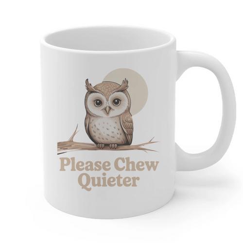 Please Chew Quieter Introvert Christmas Bird Lover Graphic Print Coffee Mug - Raresse