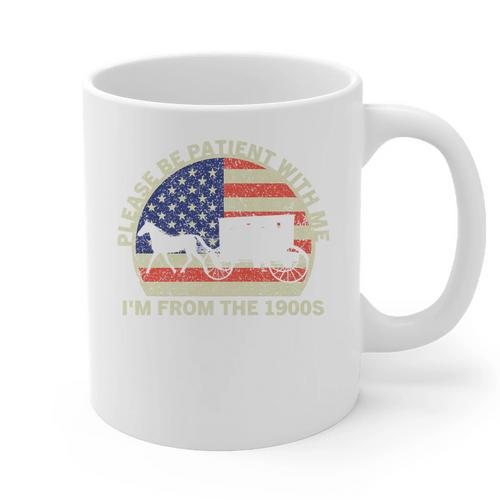 Please Be Patient With Me I'm From The 1900s Dad Vintage Premium Graphic Print Coffee Mug - Figerry