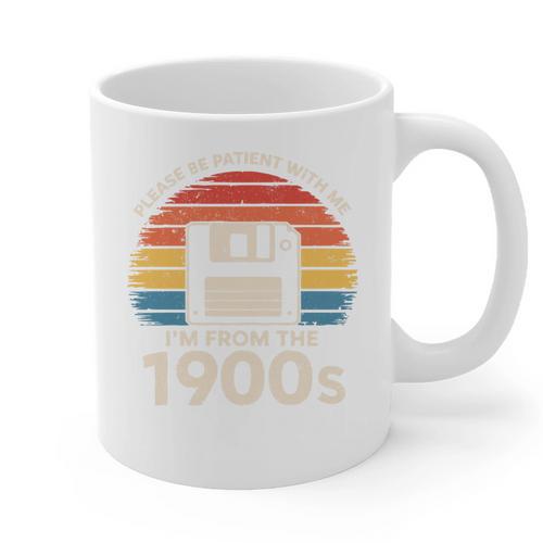 Please Be Patient With Me I'm From The 1900s Floppy Disk Premium Tri-Blend Graphic Print Coffee Mug - Figerry