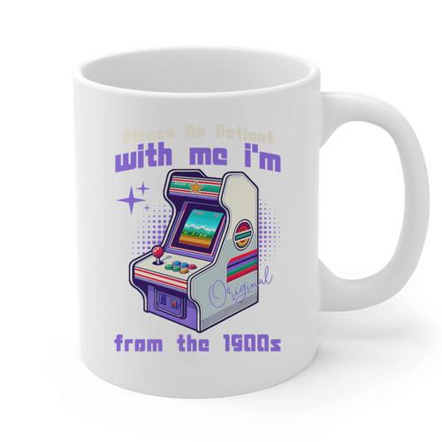 Please Be Patient With Me I'm From The 1900s Gamer Gaming Premium Graphic Print Coffee Mug - Figerry