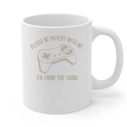 Please Be Patient With Me I'm From The 1900s Gamer Premium Tri-Blend Graphic Print Coffee Mug - Figerry