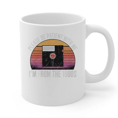 Please Be Patient With Me I'm From The 1900s PC Floppy Disk Premium Tri-Blend Graphic Print Coffee Mug - Figerry