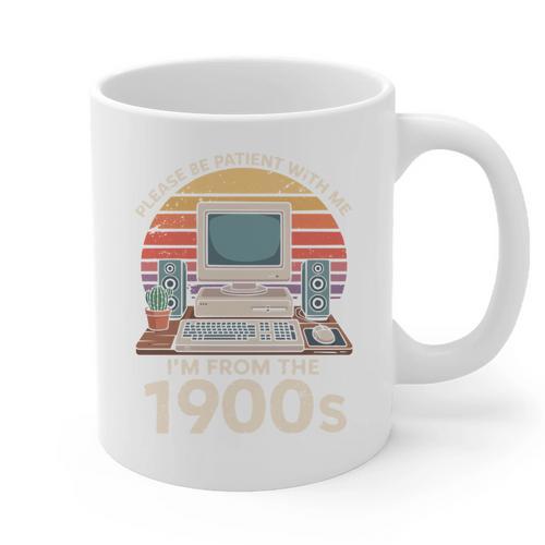 Please Be Patient I'm From The 1900s Retro Computer Geek PC Graphic Print Coffee Mug - Figerry