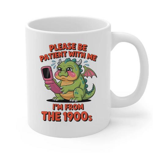Please Be Patient I'm From The 1900s Vintage Men Women Premium Tri-Blend Graphic Print Coffee Mug - Figerry